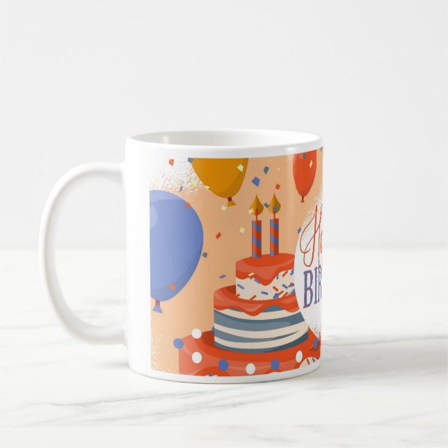 Joyeux Anniversaire Mug (Gauche)