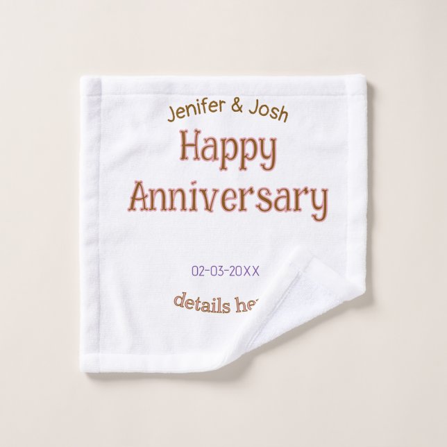 Joyeux anniversaire nom détails rose doré tendance (Gant de toilette)