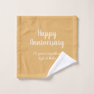 Joyeux anniversaire or blanc 10 ans nom date