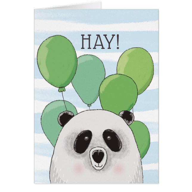 Joyeux anniversaire. Panda mignonne. Carte d'anima (Devant)
