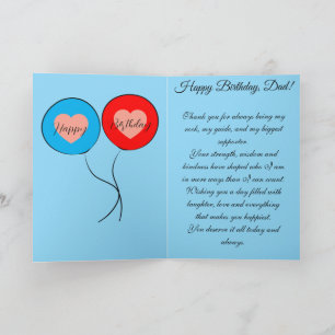 Joyeux anniversaire papa carte de voeux design ble