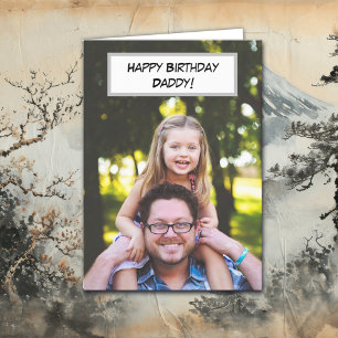 Joyeux anniversaire papa et Carte photo pour enfan