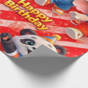 Joyeux anniversaire papier cadeau de luxe
