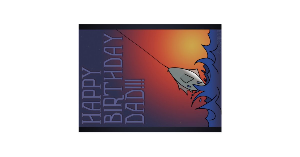  Joyeux  anniversaire  p che de papa  carte Zazzle fr