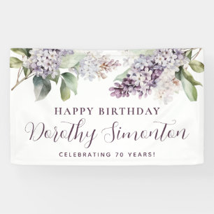 Joyeux Anniversaire Personnalisé Bannière Purple F