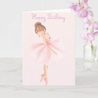 Joyeux Anniversaire petite Carte de Ballerine
