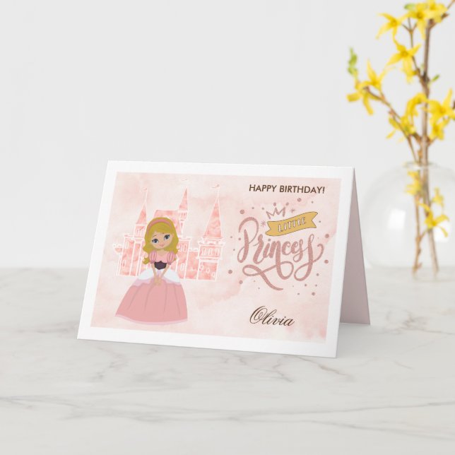 Joyeux anniversaire, petite princesse. Carte de no (Fleur jaune)