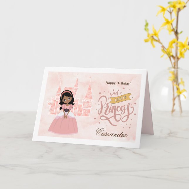 Joyeux anniversaire, petite princesse. Carte de no (Fleur jaune)