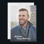 Joyeux Anniversaire Photo Moderne Personnaliser Ca<br><div class="desc">Joyeux Anniversaire Photo Moderne Personnalisez la carte plat est idéal pour donner à cette personne spéciale dans votre vie. Personnalisez-le avec votre photo et votre message d'anniversaire spécial. Joyeux anniversaire !</div>
