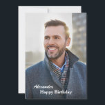 Joyeux Anniversaire Photo Moderne Personnaliser Ca<br><div class="desc">Joyeux Anniversaire Photo Moderne Personnalisez la carte plat est idéal pour donner à cette personne spéciale dans votre vie. Personnalisez-le avec votre photo et votre message d'anniversaire spécial. Joyeux anniversaire !</div>