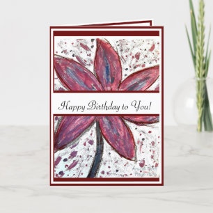 Joyeux anniversaire plié Carte de remerciements