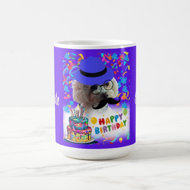 Joyeux Anniversaire Poodle Coffee Mug (Centre)