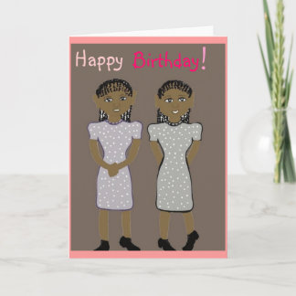Joyeux anniversaire pour la carte jumeaux