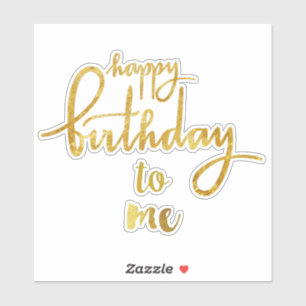 Joyeux Anniversaire Pour Moi Gold Foil Sticker