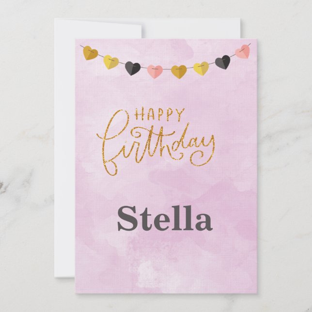 Joyeux anniversaire pour son invitation (Devant)