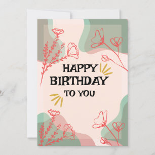 Joyeux anniversaire pour vous - Carte de voeux per
