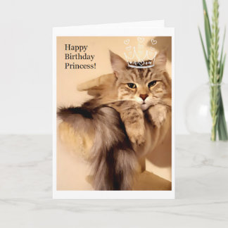 Joyeux anniversaire Princess filles carte de voeux