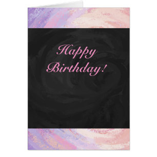 Joyeux anniversaire rose et noir