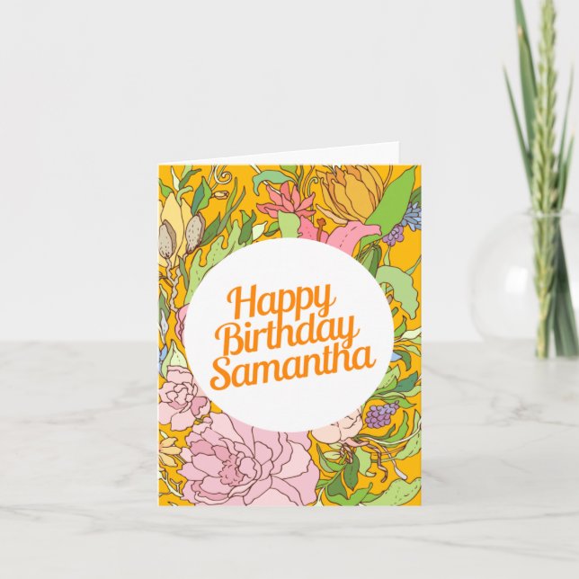 Joyeux anniversaire Samantha| Carte d'anniversaire (Devant)