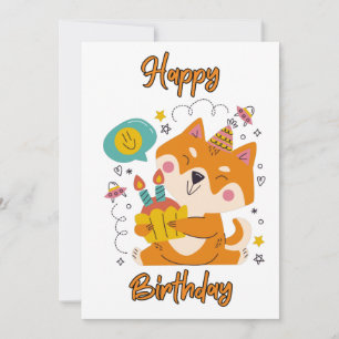 Joyeux anniversaire Shiba Inu Invitation