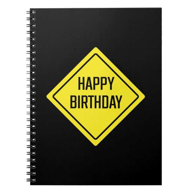 Joyeux anniversaire | Signal routier | Carnet Spir (Devant)