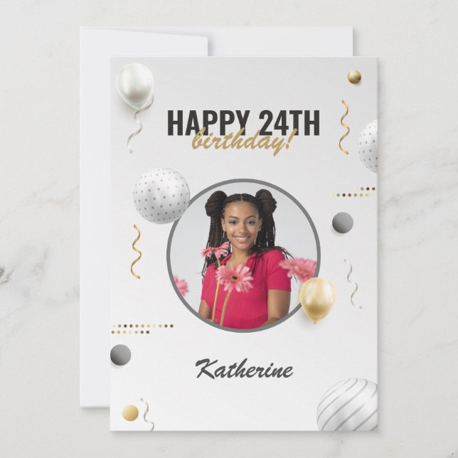 Joyeux Anniversaire simple personnalisé cadeau pho (Devant)