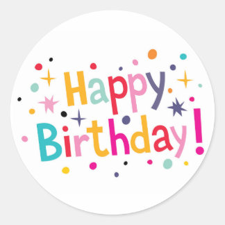Joyeux anniversaire ! sticker rond