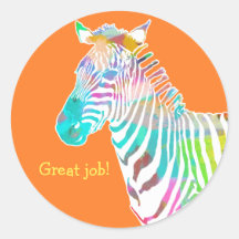 Joyeux Anniversaire Sticker Zebra