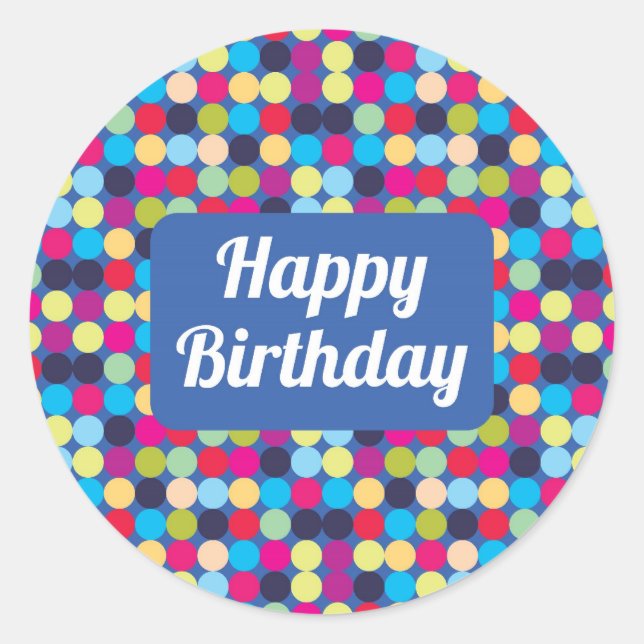 Joyeux anniversaire - Stickers ronds (Devant)