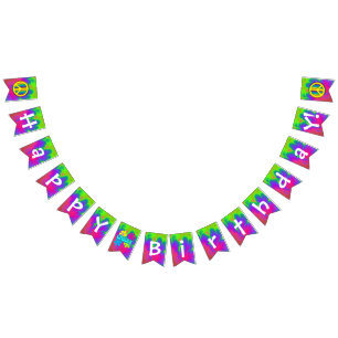 Joyeux anniversaire Super ! Drapeaux de Bunting