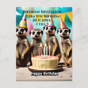 Joyeux Anniversaire Suricate, Invitation Anniversa