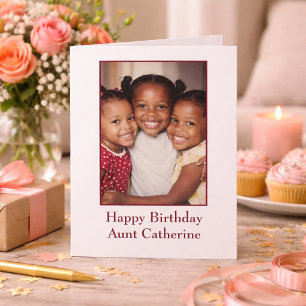 Joyeux Anniversaire Tante Carte Photo