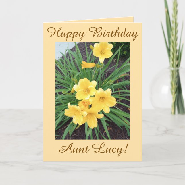 Joyeux Anniversaire, Tante Lucy, Carte (Devant)