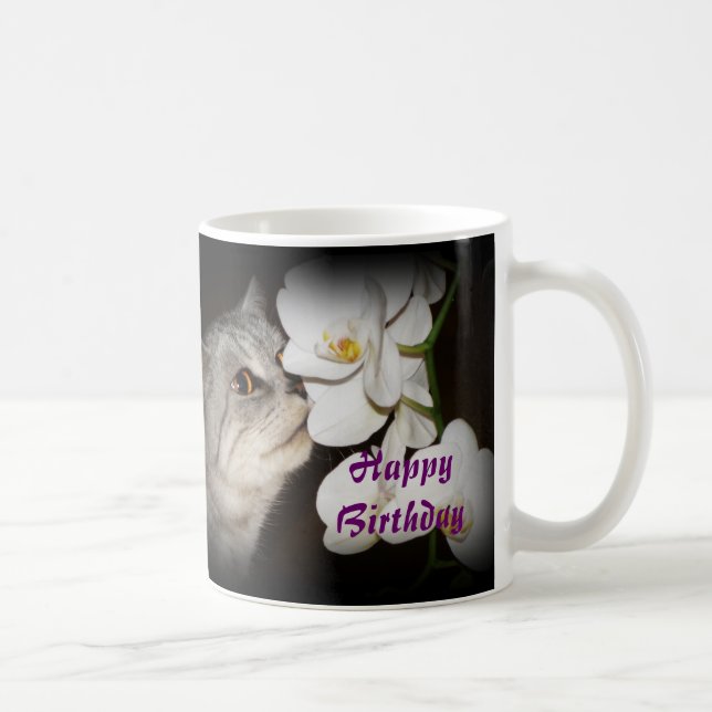 Joyeux anniversaire - tasse de chat (Droite)