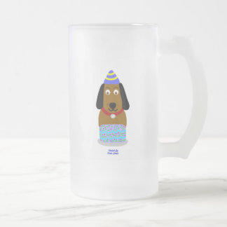 Joyeux Anniversaire Tasse de verre givré