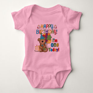 Joyeux anniversaire Teddy Bear 1er T-shirts et cad