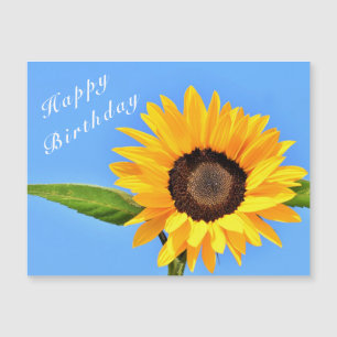 Joyeux anniversaire - Tournesol Jaune sur le ciel 