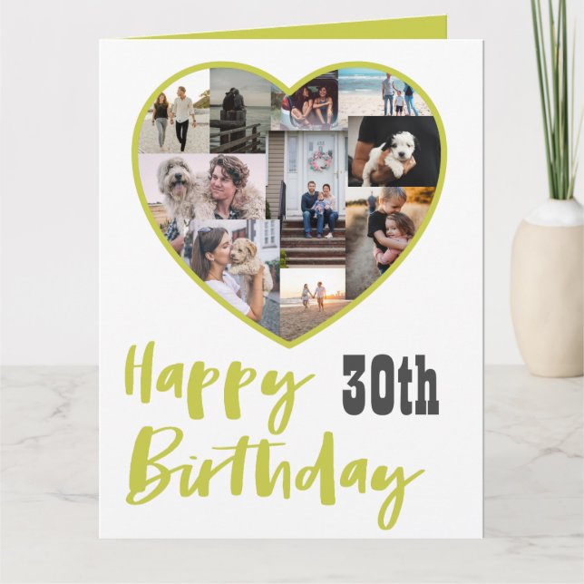 Joyeux Anniversaire Tout Âge Multi Collage Carte d (Devant)