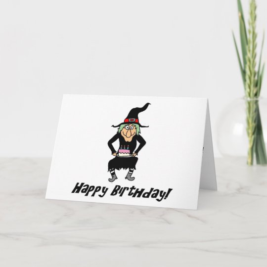 Joyeux Anniversaire Tu Vieux Carte De Sorciere Zazzle Fr