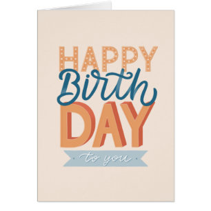 Joyeux anniversaire. Typographie moderne lettrage