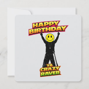Joyeux Anniversaire Vieille École Raver Carte de d