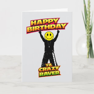 Joyeux Anniversaire Vieux Raver Carte de Drôle de 