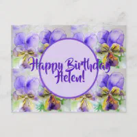 Carte de joyeux anniversaire pour femme - Design floral