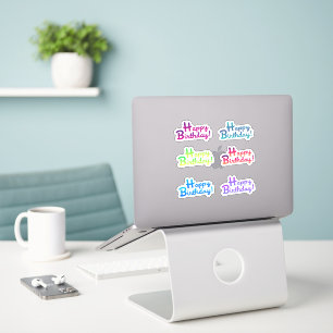 Joyeux Anniversaire x6 Custom-Cut Vinyl Sticker