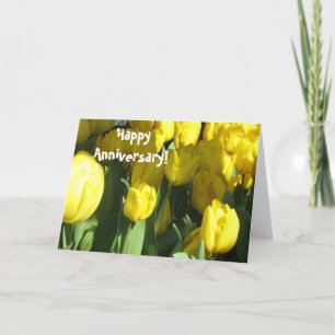 Joyeux anniversaire Yellow tulip carte de voeux