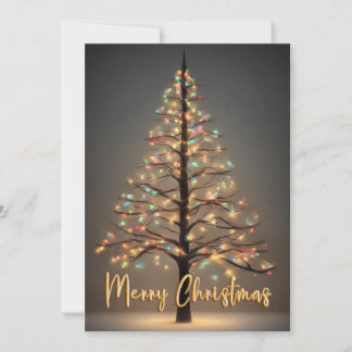 Joyeux arbre de Noël avec carte de lumières