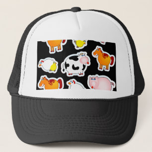 Joyeux arrière - plan agricole, casquette