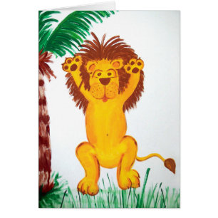 Joyeux Art du lion d'anniversaire