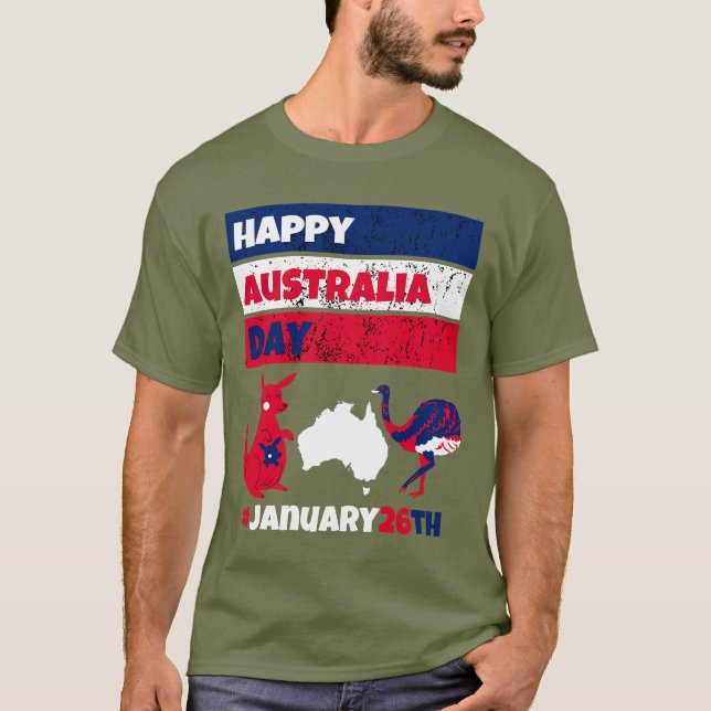 Joyeux Australia Day 26 janvier T-shirt (Devant)