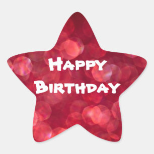 Joyeux Autocollant coloré d'anniversaire